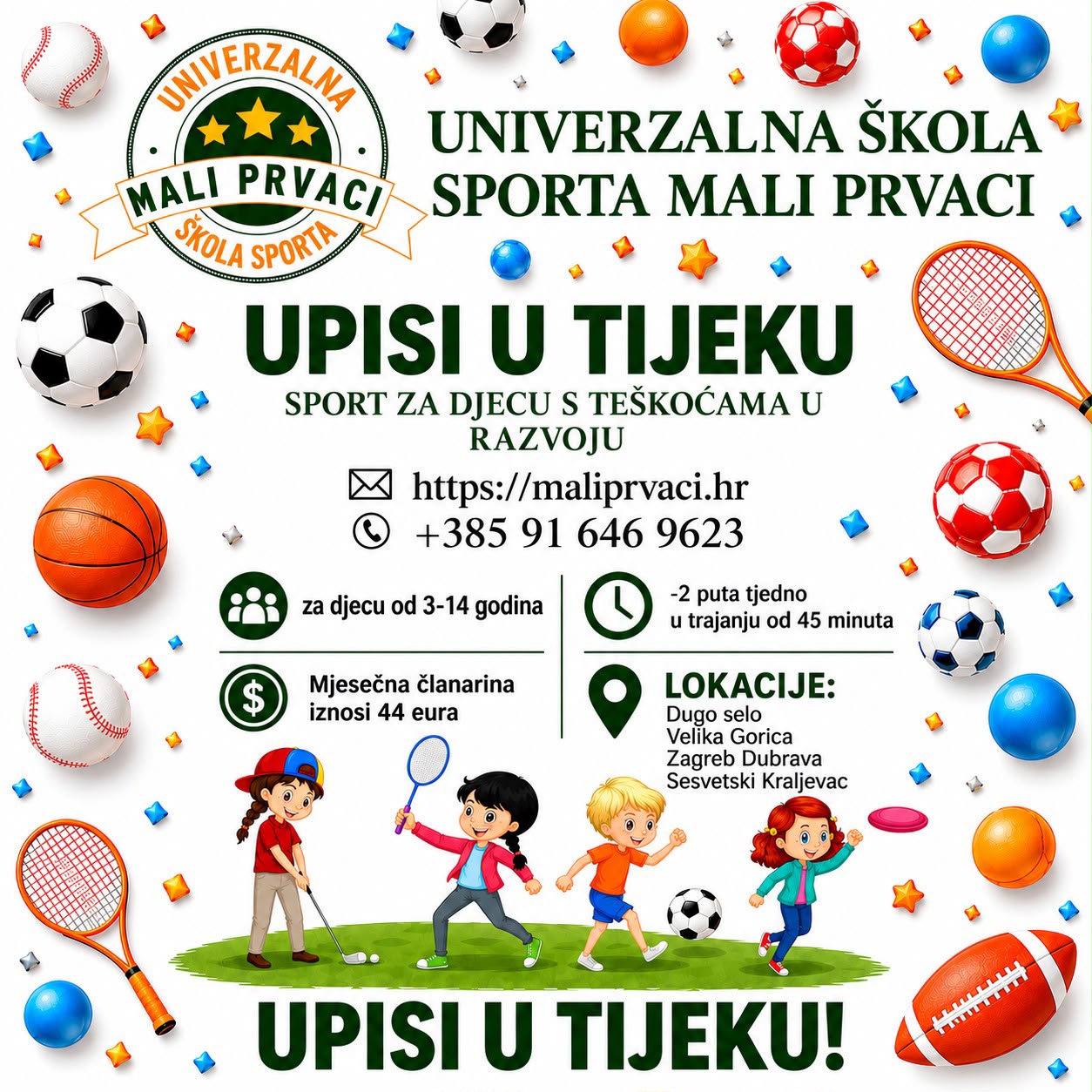 UPISI U TIJEKU - SPORT ZA DJECU S TEŠKOĆAMA U RAZVOJU